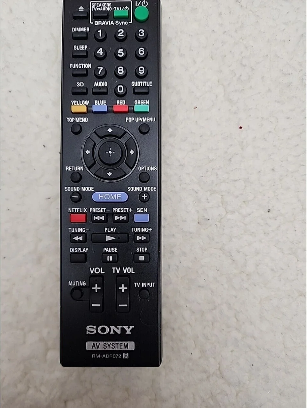 Sony RMT-B107A Blu-Ray DVD BD Remote Control BDP-BX37 BDP-BX57 Genuine Original